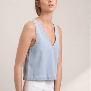 Wilifred Free Alenis Cropped Denim Tank
